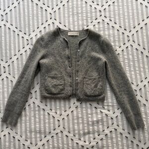 Gray Cashmere Cardigan